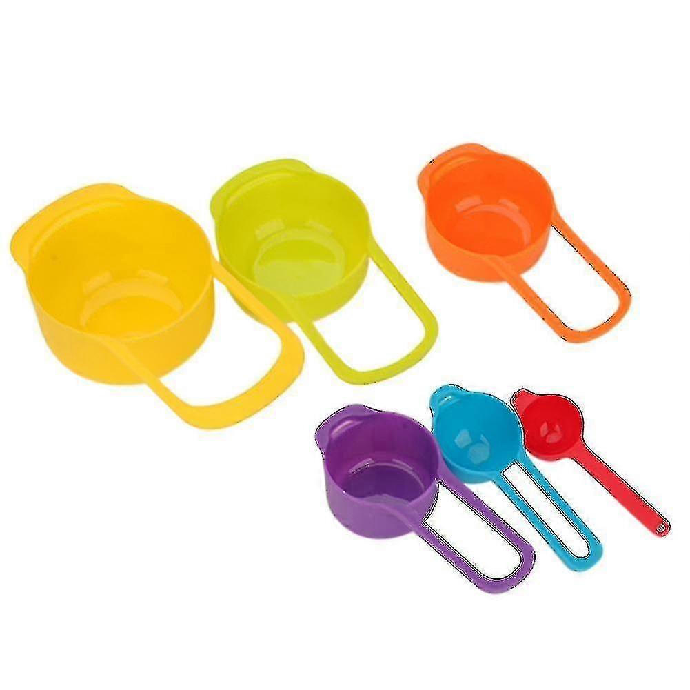6pcs Professional Plastic Measuring Spoons Versatile Stackable Baking Spoon