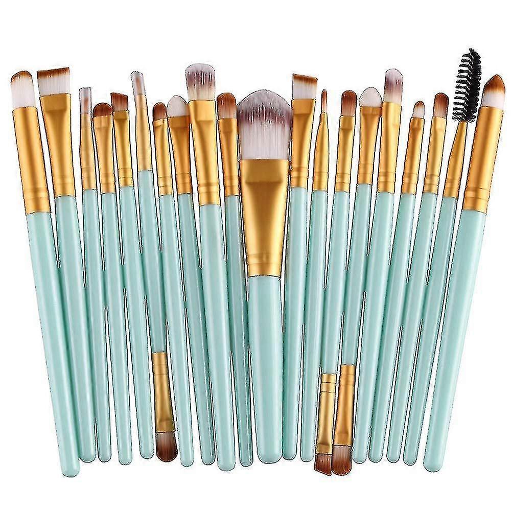 20 Pcs Makeup Brush Set Tools Make-up Toiletry Kit Wool Make Up Brush Set (gold)