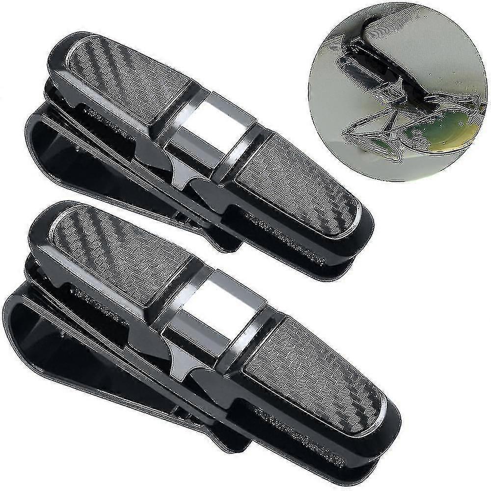 車のサンバイザーのための眼鏡ホルダー、2パックサングラスの眼鏡マウント