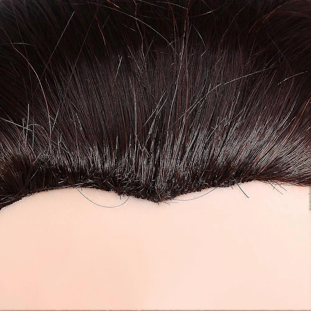 26" Synthetic Fiber Mannequin Head Hairdresser Training Head Cosmetology Doll Head Brown