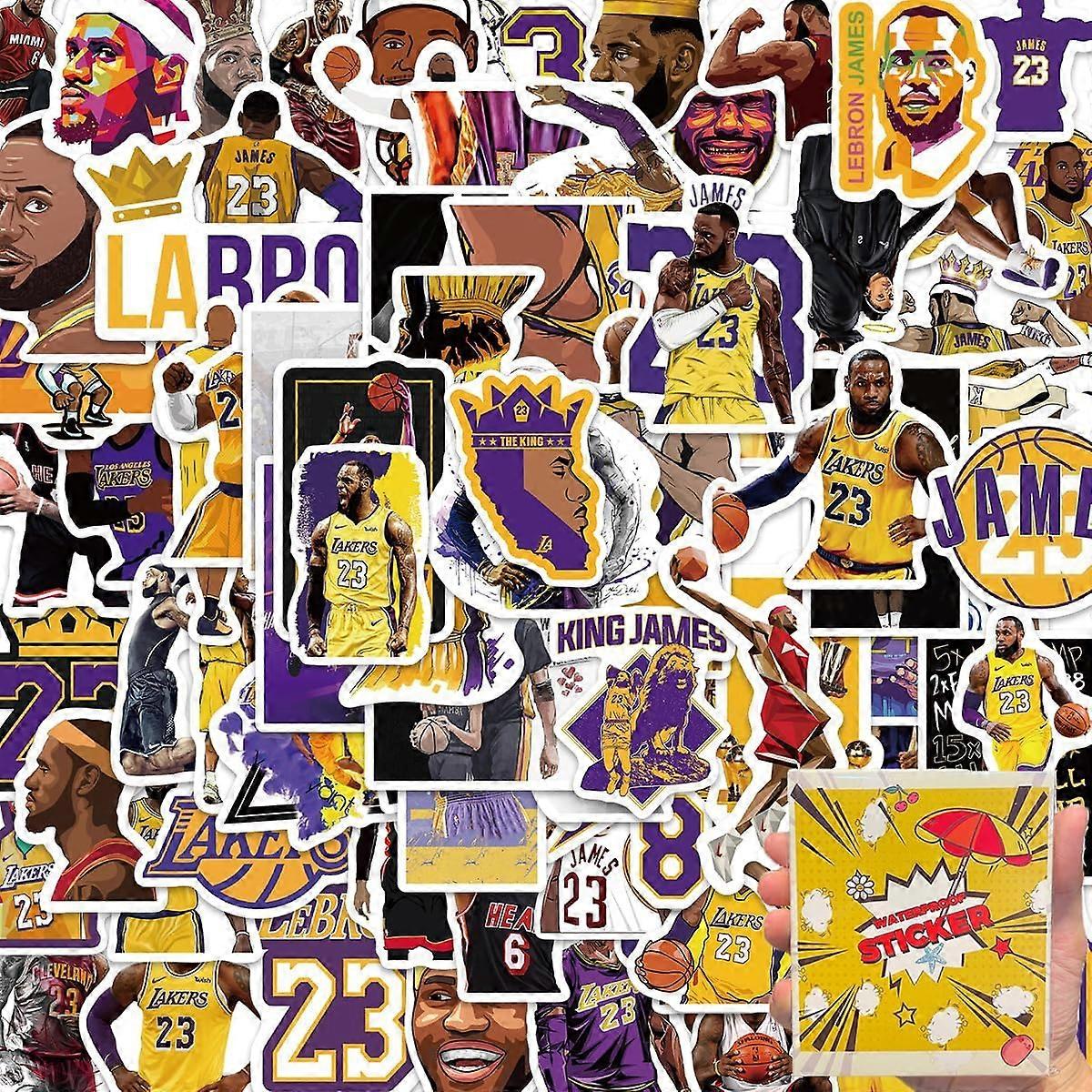 100pcs מדבקת כדורסל נושא ספורט שחקן כוכב כדורסל מדבקות עמיד למים פצצה לקיר, מחשב, מחשב נייד, סקייטבורד, בקבוק מים, ספל, ילדים