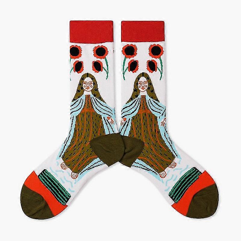 Winter Socks Autumn/winter couples skateboard sox creative abstract art harajuku hip hop streets tid