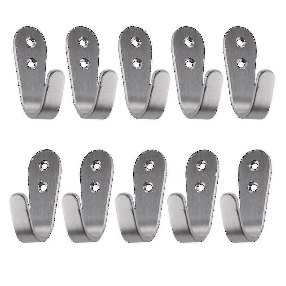 Stainless Steel Storage Organizer Hookcoat Hook Rustproof 10 Pack