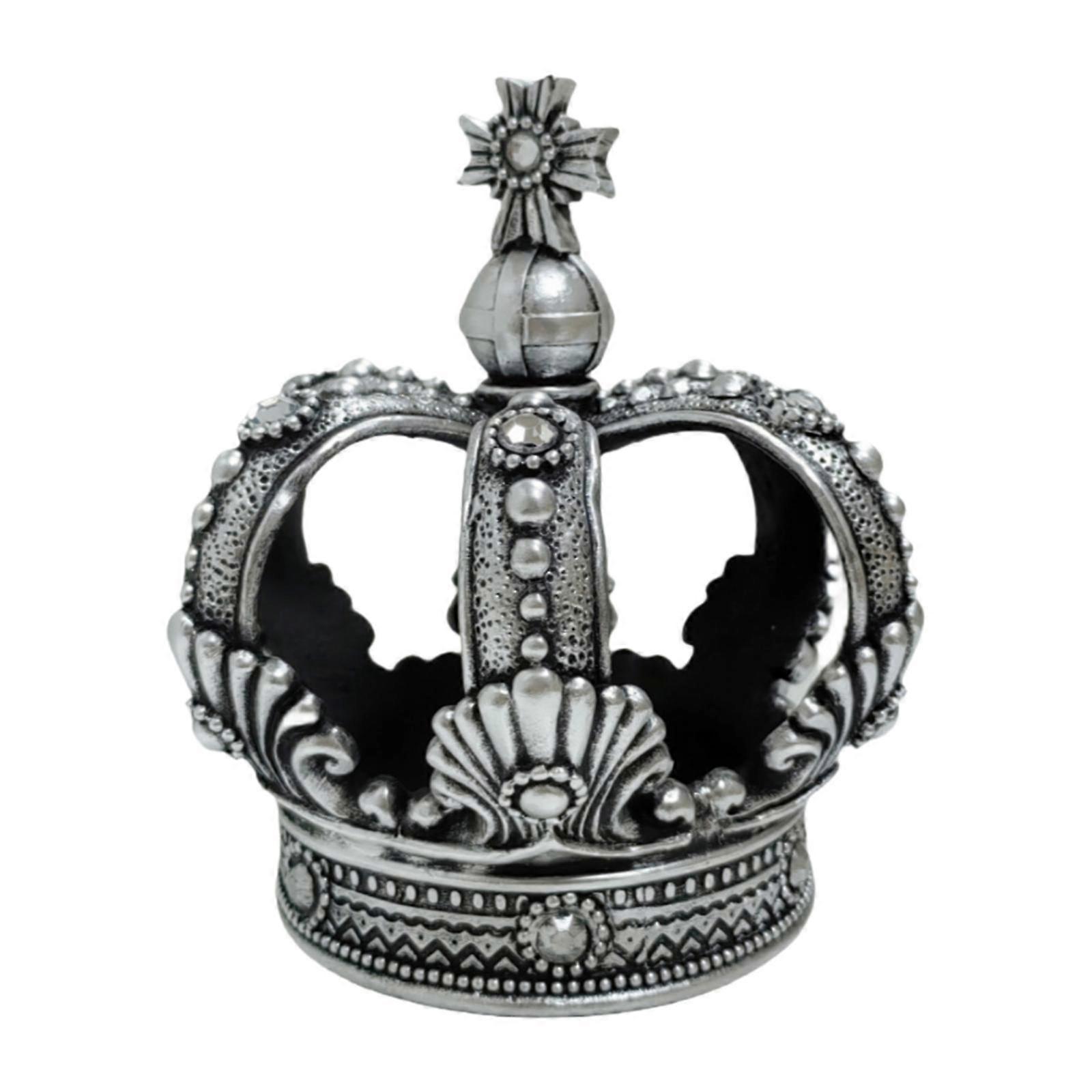Resin Royal Crown Statue Figurine Versatile Handicraft for Home Office Decor Golden