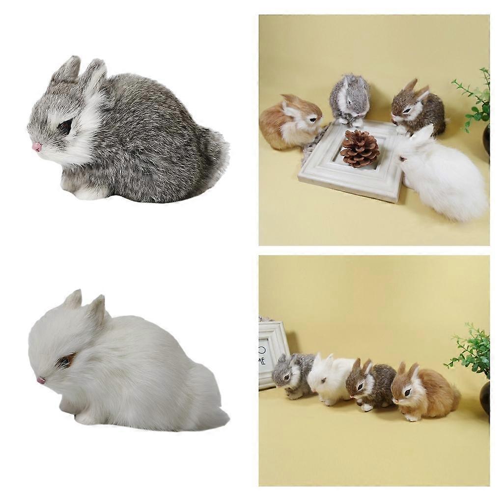 2pcs Simulation Rabbit Home Garden Decorations