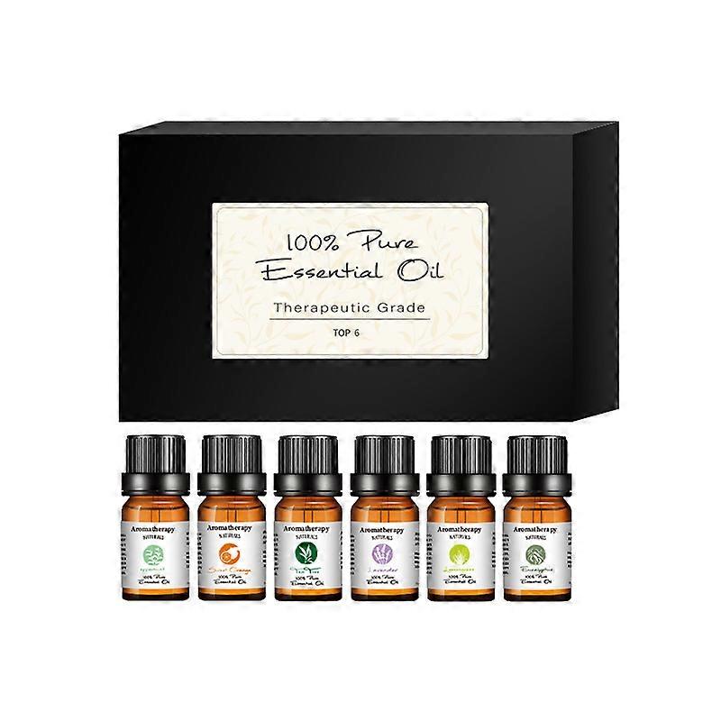 Essential Oils Gift Set 6 x 10 mL for Diffuser, Humidifier or DIY Soaps, Candles