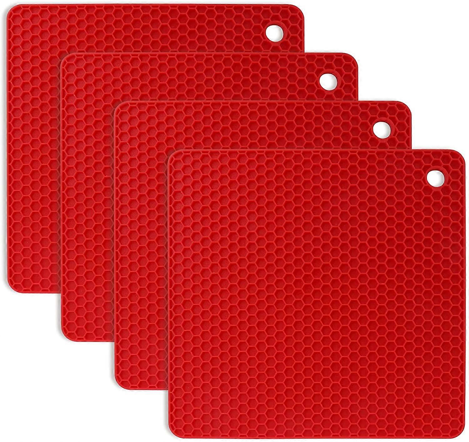 4pcs silicone pot holder, non-slip and heat-resistant up to 250 C - gray