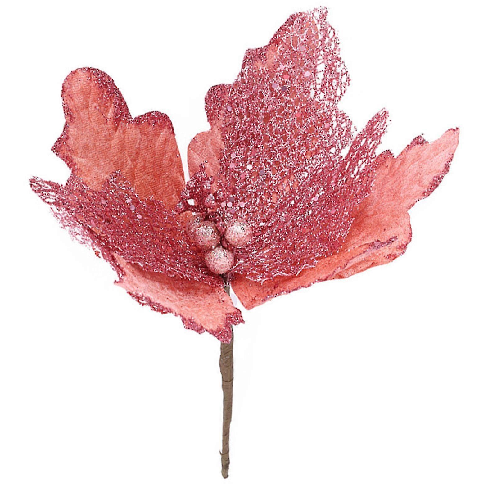 25cm Artificial Christmas Flower - Reusable, Decorative, Realistic Shape Simulation Flower