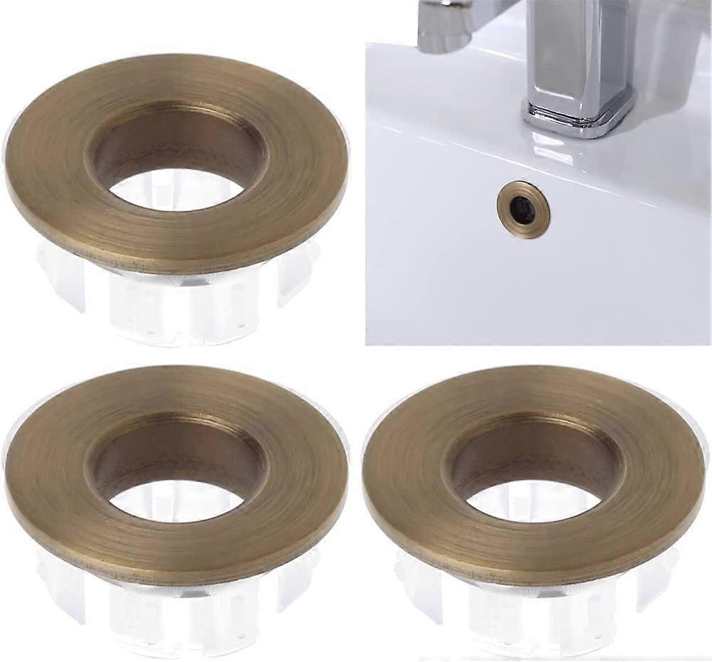 round sink overflow hole cover 4 pieces antique copper bathroom Meat Cover basin faucet insert