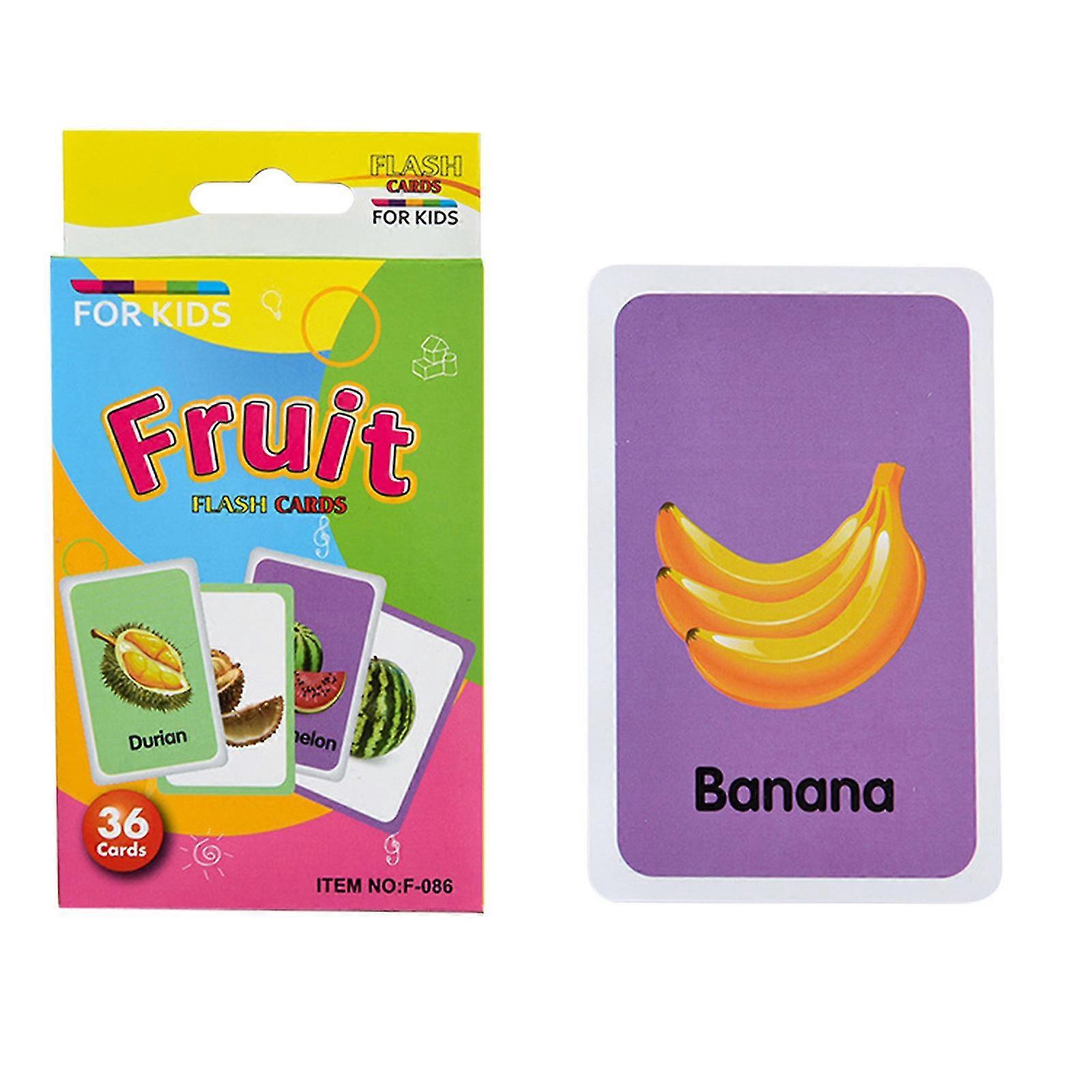 Educational Flash Cards For Toddlers First Words Preschool Fruit S