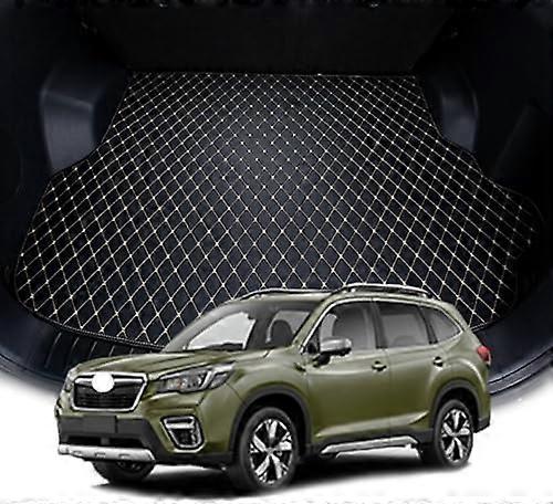 Lämplig för VackraCar bagagerumsmattor för Subaru Forester 2024 2023 2022 2021 2020 2019, Läder Car Boot Liner Matta Car Boot Cover Anti-Slip Mattor, W
