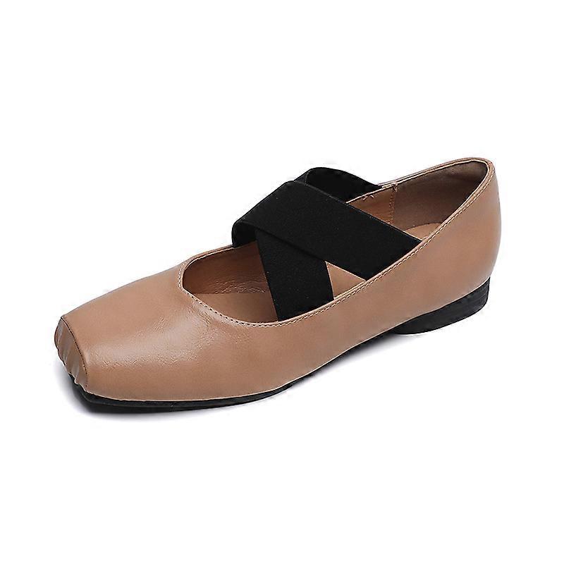 2024 Vintage Design Mary Jane Shoe Buty z kwadratowym noskiem Wsuwane baleriny