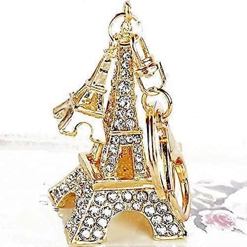 Rhinestone Eiffel Tower Shaped Keychain Crystal Eiffel Tower Keyring Cute!!