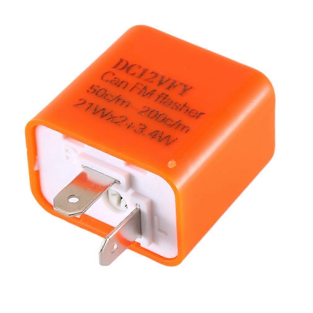 12V 2 Pin Motorcycle Blinker Adjustable LED Flasher Relay Turn Signal Indicator Hyper Flashing