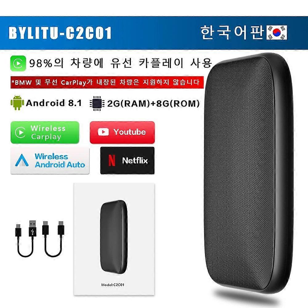 2023 NEW Android Ai Box Wired to Wireless CarPlay Adapter Android Auto For Universal Car Netflix YouTube Multimedia Video Player