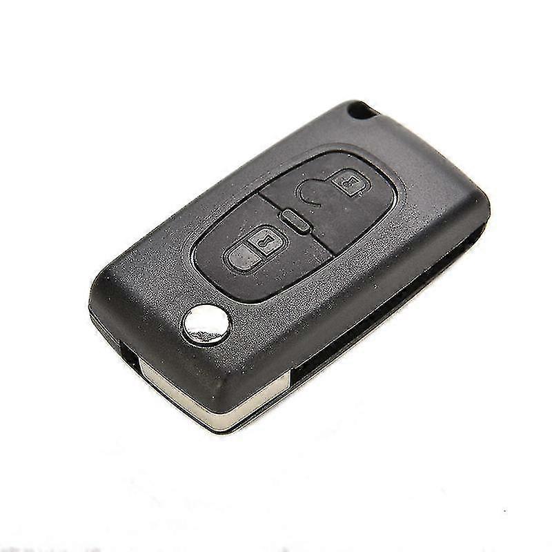 2 Buttons Plastic Remote Flip Key Shell Replacement Compatible Peugeot 207 307 308 Uncut