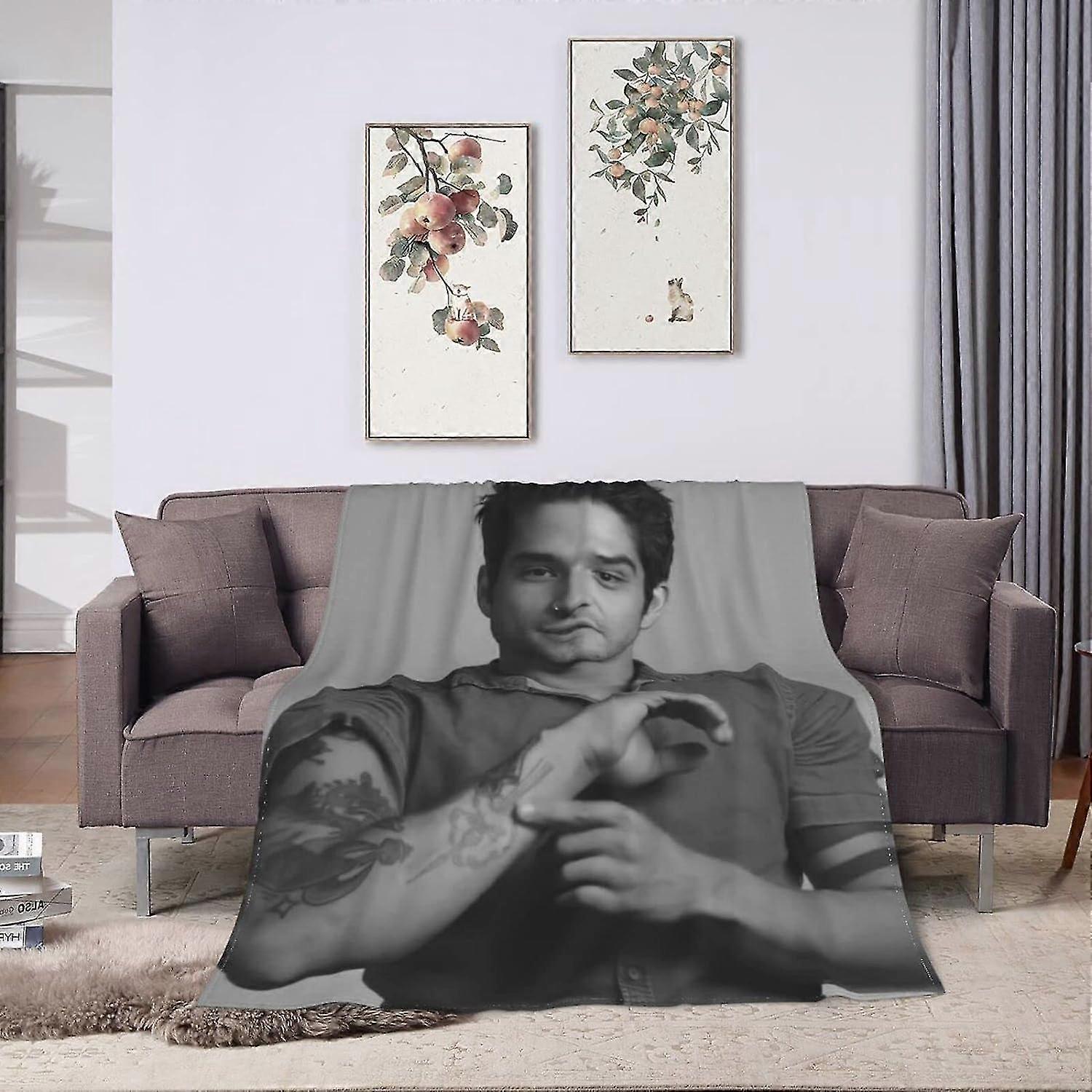 تايلر الممثل Posey رمي بطانية ، بطانيات رمي خفيفة الوزن من الفانيلا فائقة النعومة بطانيات تكييف الهواء الدافئ ل Cjvrivjh3741