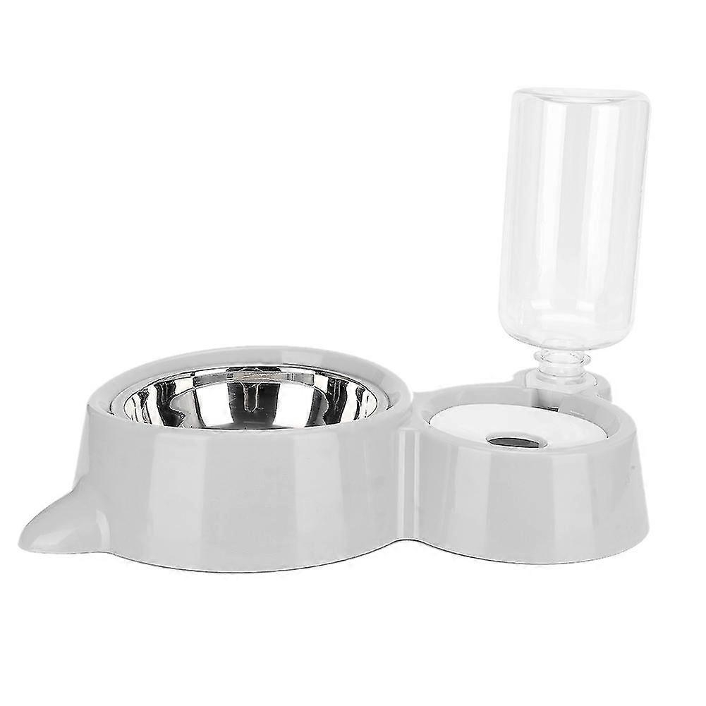 Automatic Pet Feeder and Water Dispenser with Large Capacity - Gray