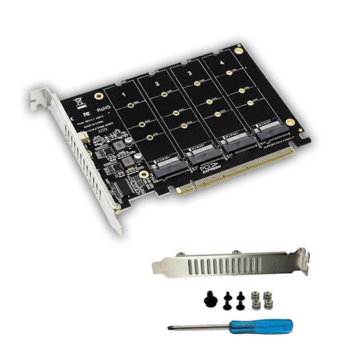 PCIEX16 NVME PCB PH44 NVME 4-Disk Array Card PCIE Signal Split Array Card