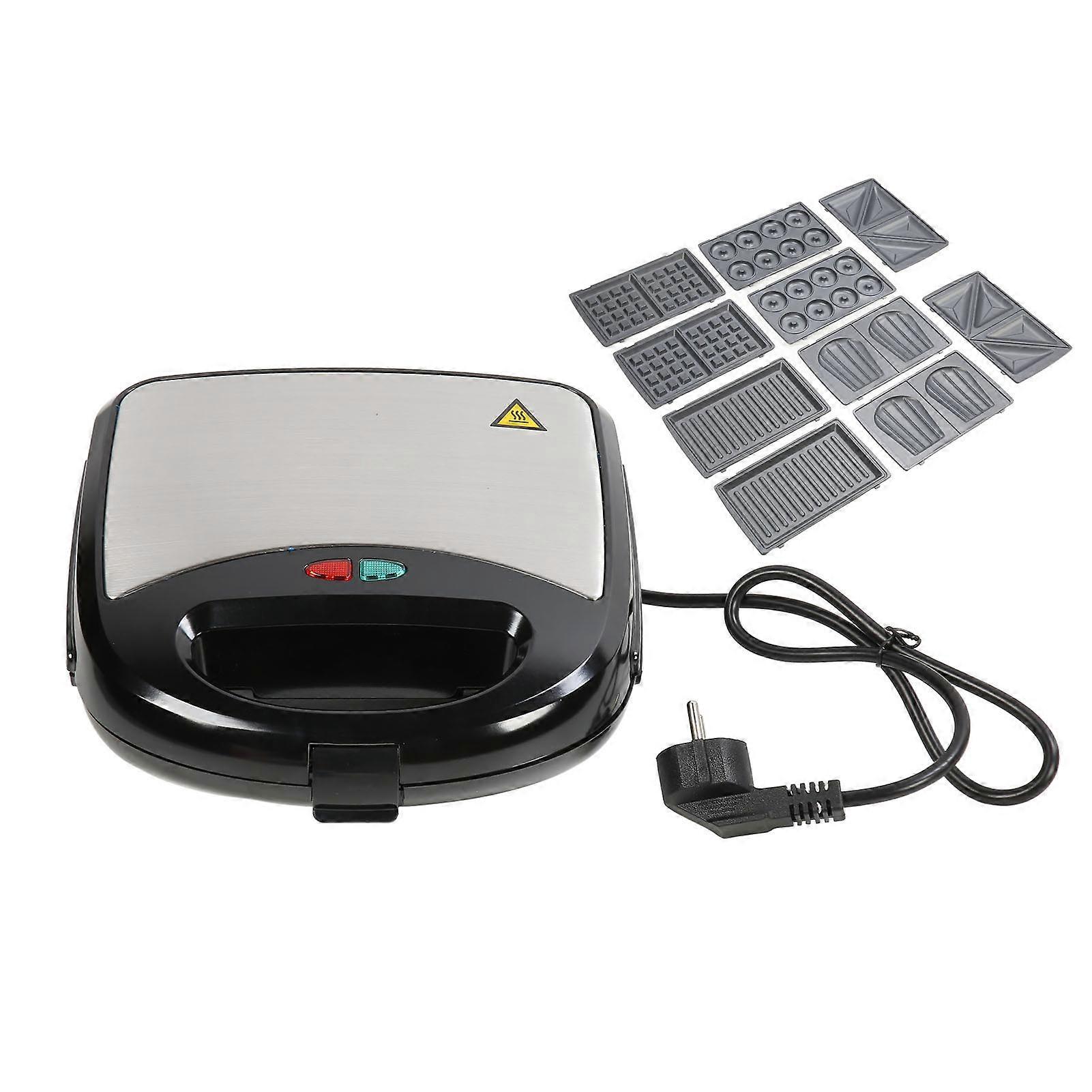 6 इन 1 सैंडविच मेकर डबल साइडेड हीटिंग सैंडविच मेकर इंटेलिजेंट टेम्परेचर कंट्रोल हीटिंग वफ़ल मेकर विथ रिमूवेबल प्लेट्स