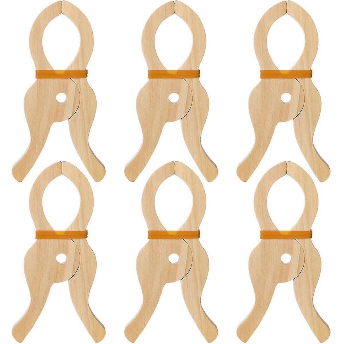 6 PC 나무 놀이 클립 수제 자이언트 클립 장난감 커튼, 옷장, 발코니, 나무에 대 한 나무 클립