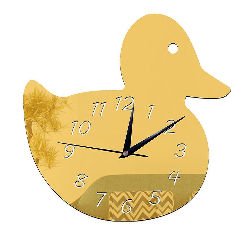 Kid Room Decoration Wall Clock Duck DIY Mirror