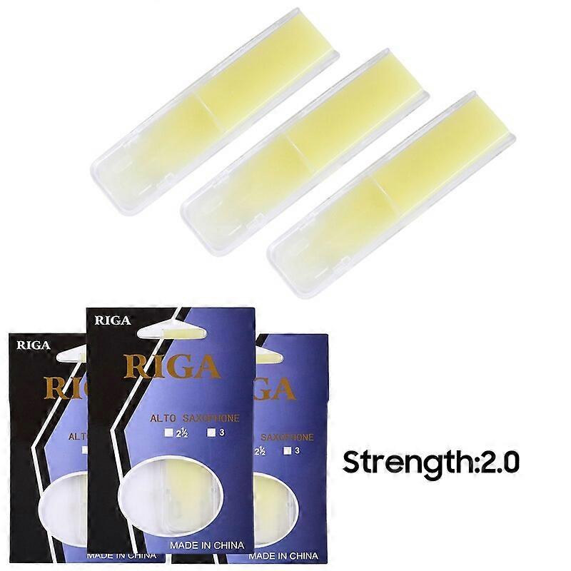 RIGA 3pcs Alto Saxophone Reeds Sax Resin Reed Saxophone Accessories Strength 2.5 2.0 1.5