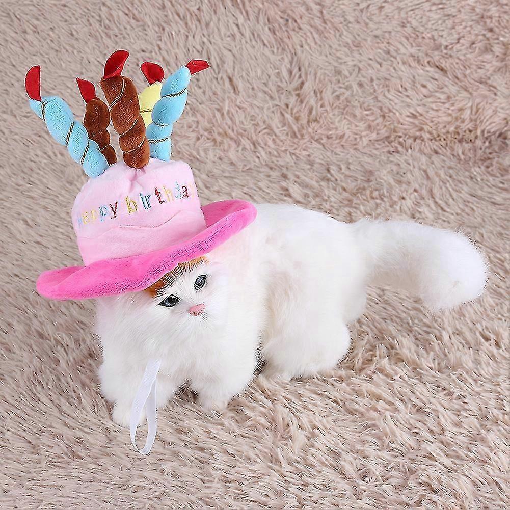 Dog Birthday Hats and Accessories in Pink for Small Animals and Pet Costumes