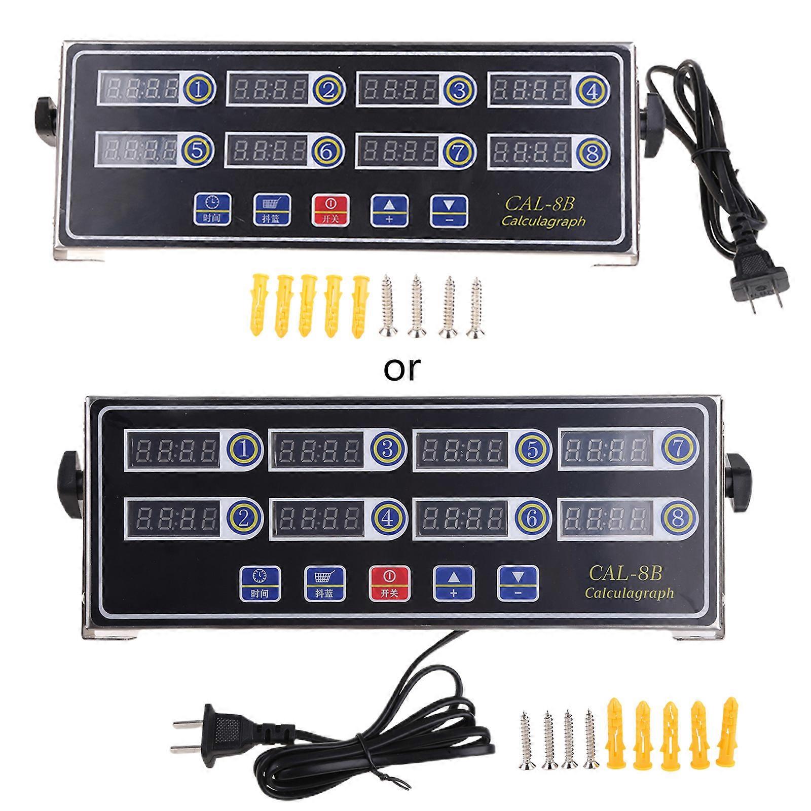 8 Channels Digital Cooking Timer with Loud Alarm Clock for Restaurant Kitchen