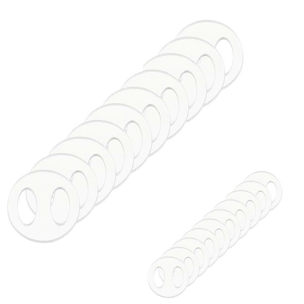 40PCS Acrylic Hollow Pom Pom Removable Button, Flat Round, Hat Pom Pom Holder, Knitted Hat Making Fastener Tool