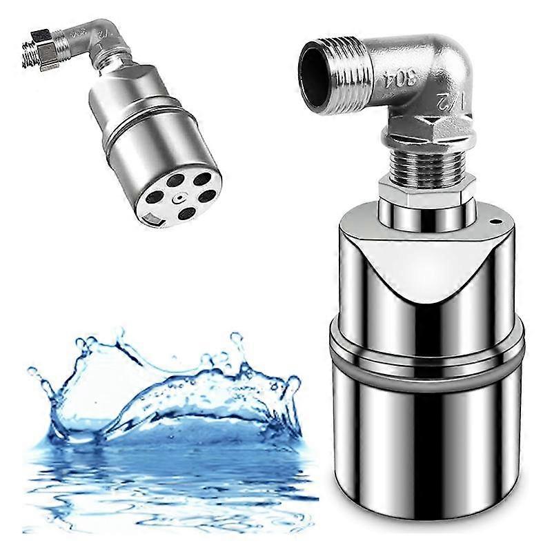 Vanne à flotteur de contrôle du niveau d’eau en acier inoxydable pour réservoir, vanne à bille à flotteur de 3/4 de pouce, adaptée aux réservoirs d’eau, étang C