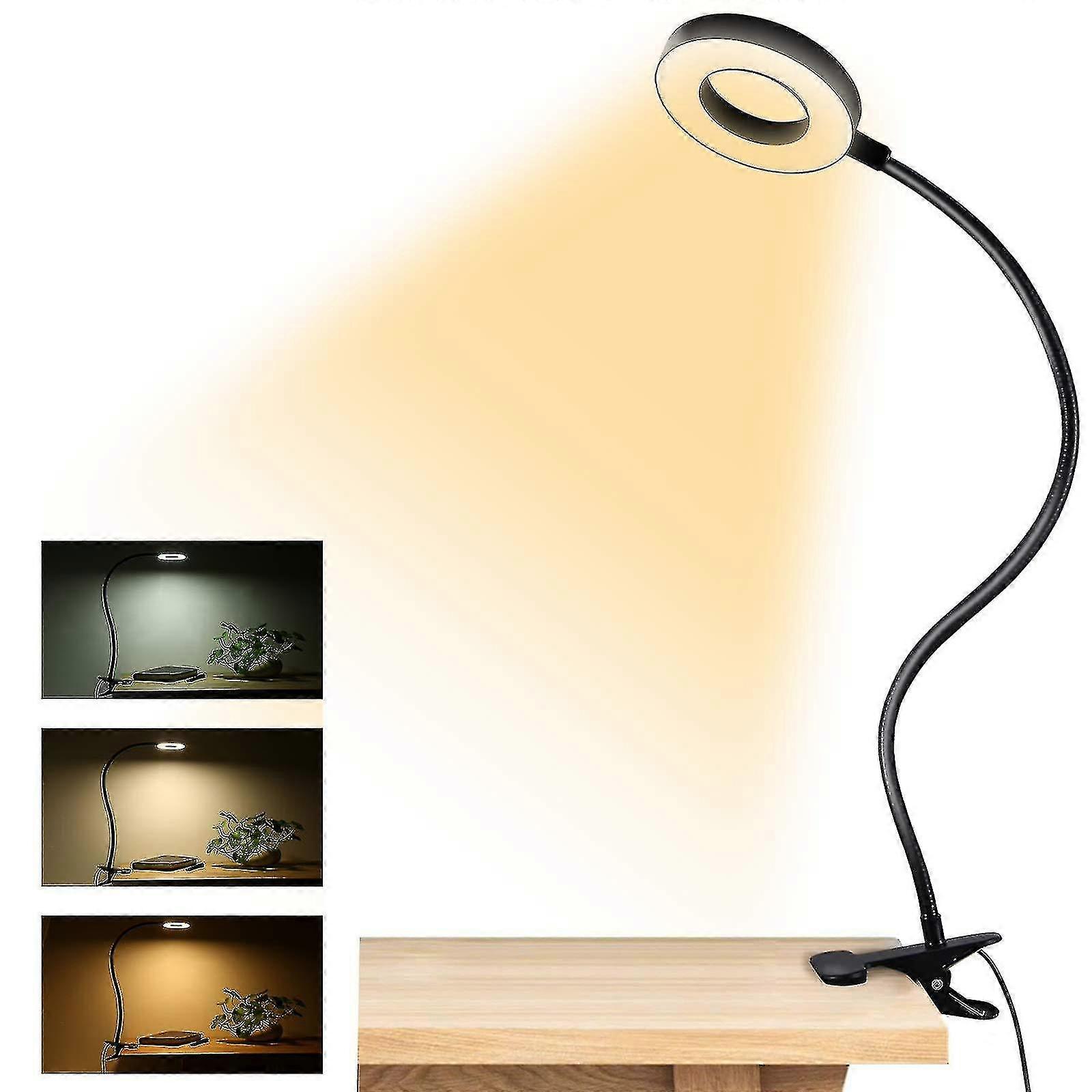 Clip-on Led Reading Usb Recharable Table Desk With Flexib