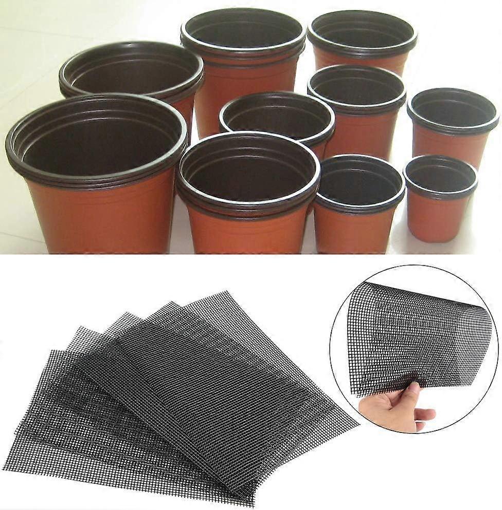 5 Piece Square Planter Mat 30 X 20 cm, Planter Mat Gardening Mesh Planter, Black Hole Mesh Mat Breathable Mesh Mat for Garden Plants, Bonsai Gardening