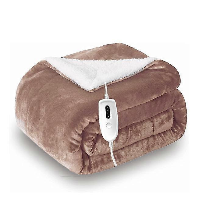 Electric Heated Blanket Throw Flannel Sherpa Fast Heating130*180cm