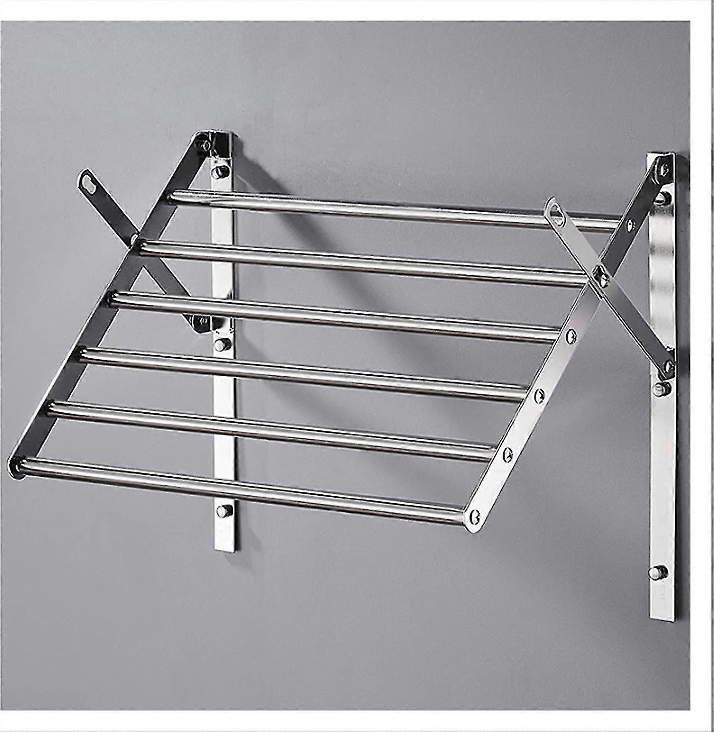Wall-mounted Clothes Rack, Clothes Drying Rack, Expandable Wall-mounted  Clothes Rack, Space-saving Stainless Steel Folding Can Be Placed In Living  Roo