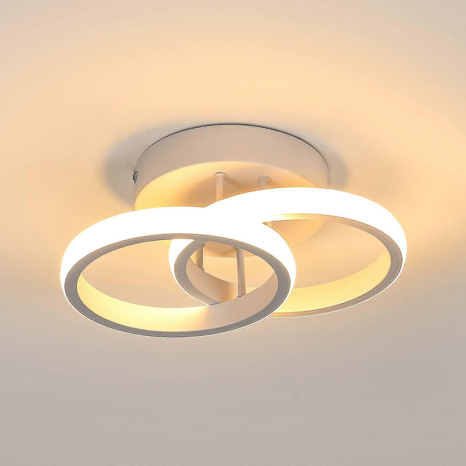 Modern LED Ceiling Light 20W Simple Double Circle Cross LED Ceiling Lamp