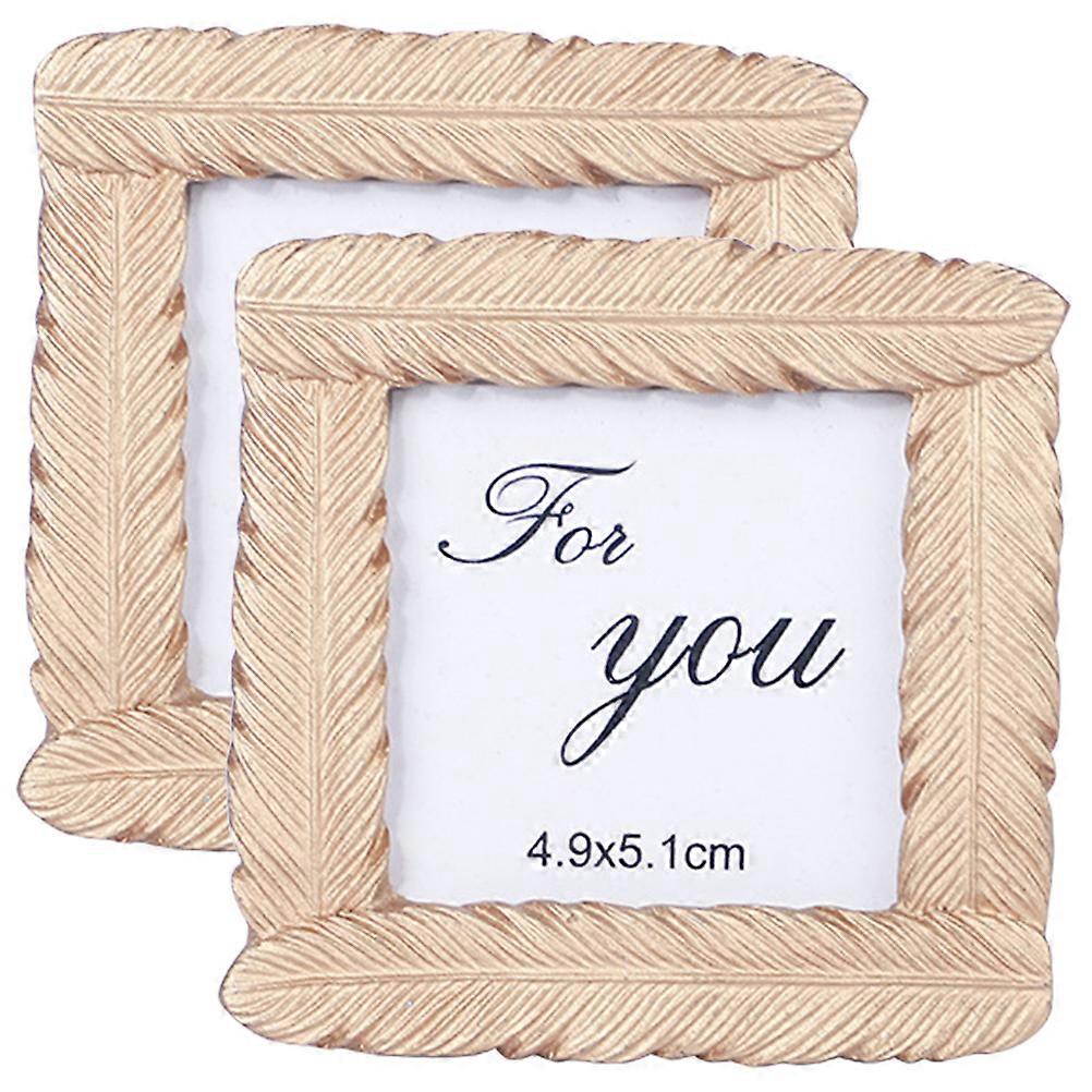 2 Pcs Desk Topper Mini Photo Frame Jewelry Display Frame Wall Hanging Photo Frame Mini Picture Frame Vertical Display Frames