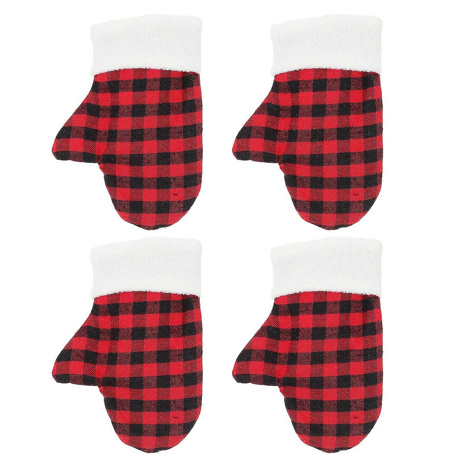 4 Pcs Rouge Argenterie Mini Bouteilles Couverture Argenterie Sacs Restaurant Table À Manger