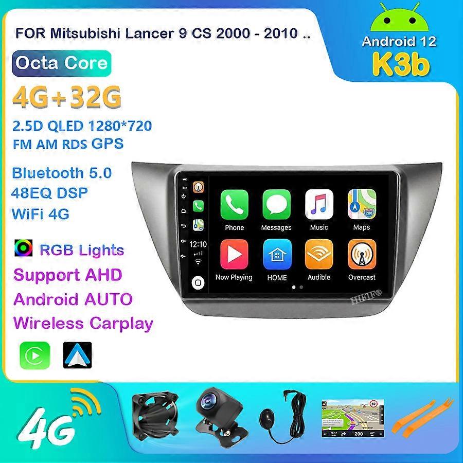 Carplay IPS DSP Android 12 AUTO Car Radio For Mitsubishi Lancer 9 CS 2000 - 2010 GPS Navigation Stereo Multimedia Video Player