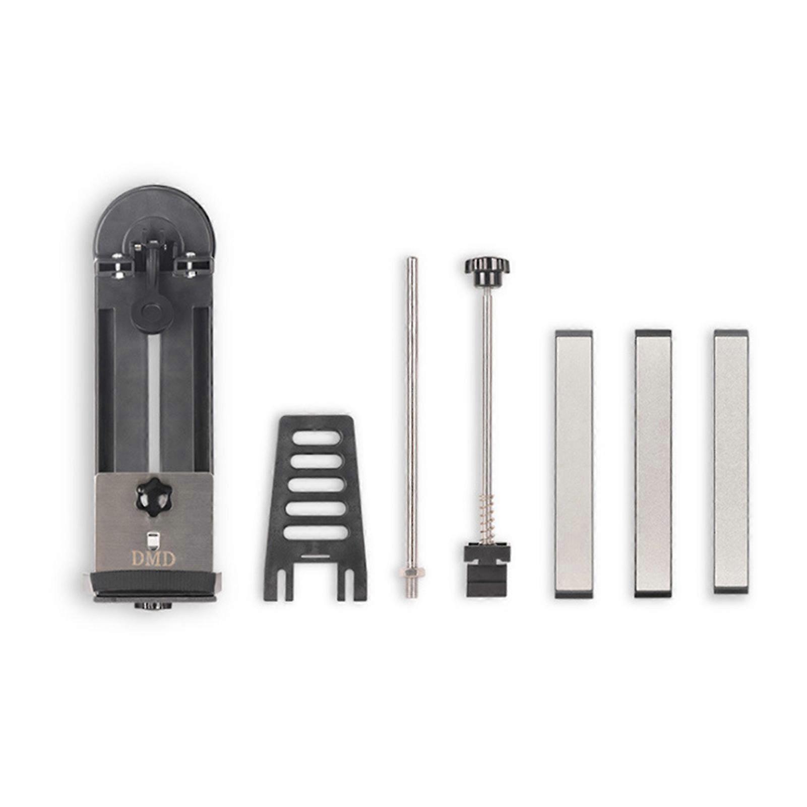 4Pcs/Set Cutter Sharpener with 3 Whetstones Anti-slip Pad Fixed Angle Rustproof Universal Polishing Metal Labor Saving Scissor Sharpening Tool Kitchen