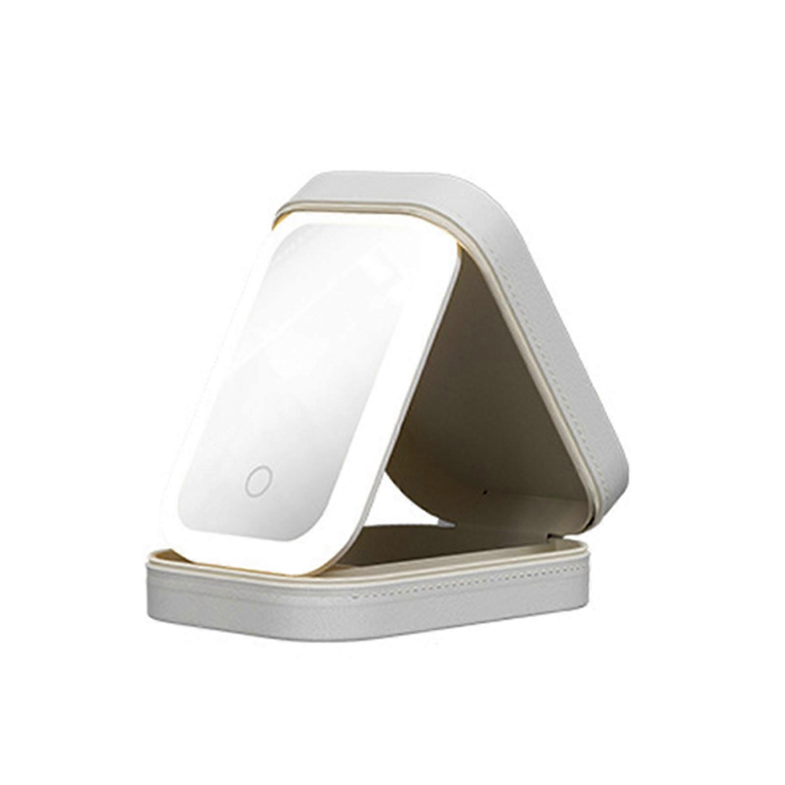Makeup Mirror LED Lighting With Three Colors Brightness Adjustable Rechargable Mirror Portable for Home Travel Fast
