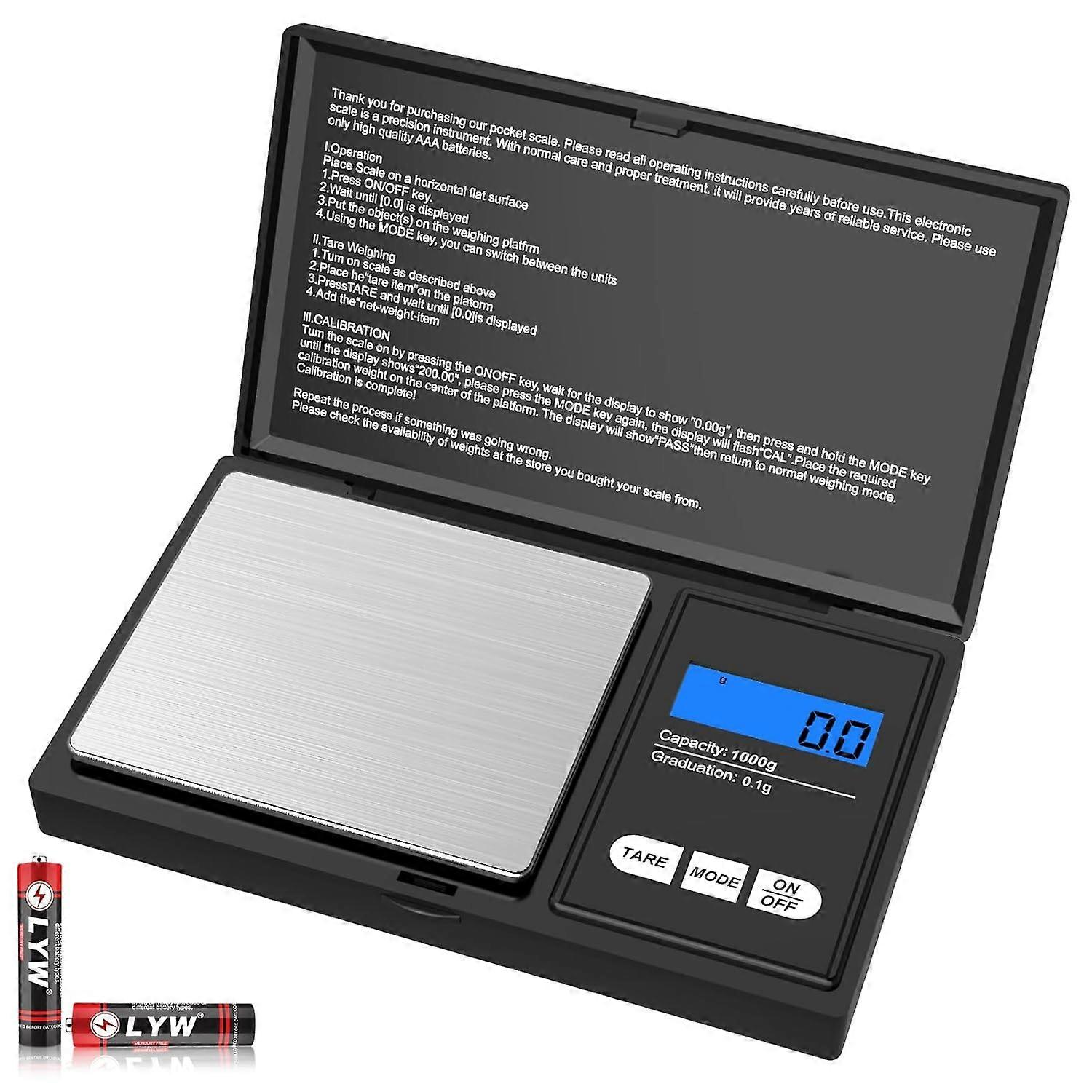 Digital Pocket Scale, 1000g x 0.1g Small Digital Scales