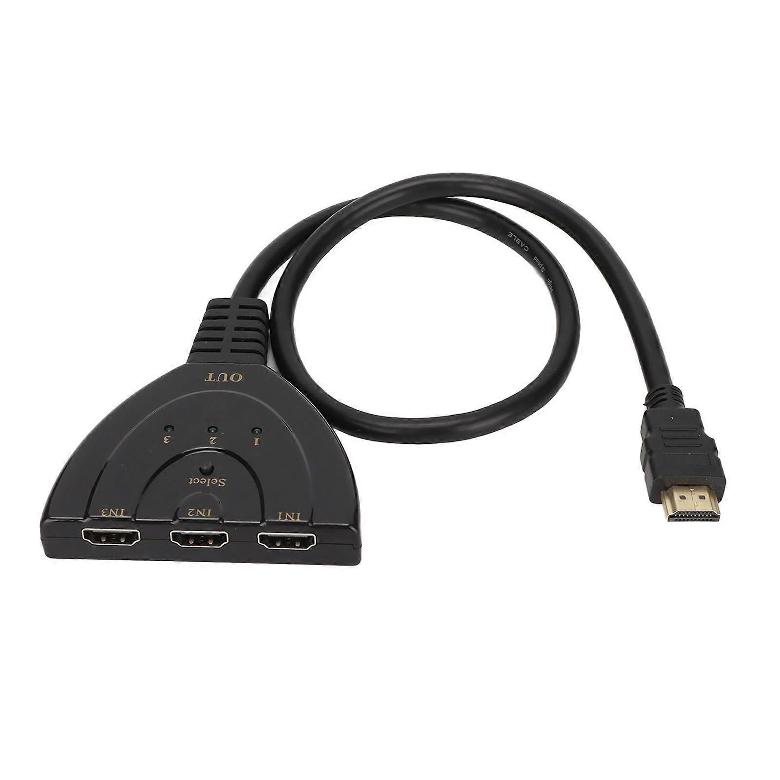 3x1 Switch Splitter High Resolution HD 4K 1080P HD Multimedia Interface Switcher for PS3 Cable Box