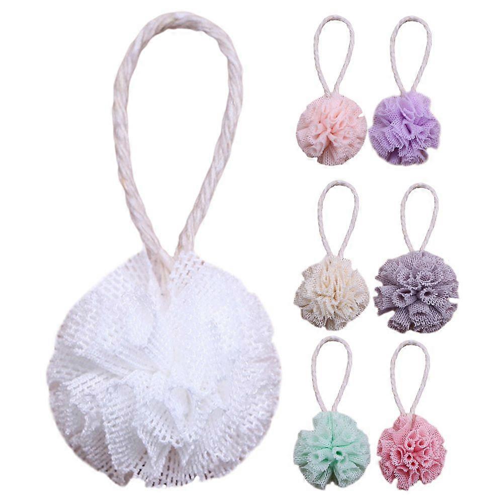 7Pcs Miniature Colored Bathing Balls Models Mini House Body Scrubber Model