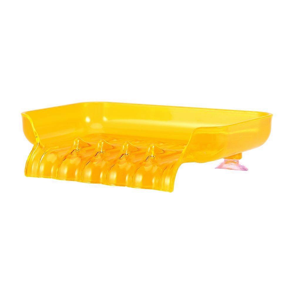 Bathroom Shower Soap Box Dish Storage Plate Tray Holder Case Container Suction Orange