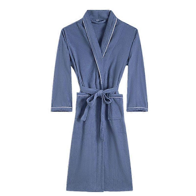 100 ٪ القطن الأزواج طويلة سميكة ماصة تيري حمام رداء كيمونو الرجال خفيفة الوزن منشفة رداء الحمام ملابس النوم النساء ثوب الفندق الجلباب