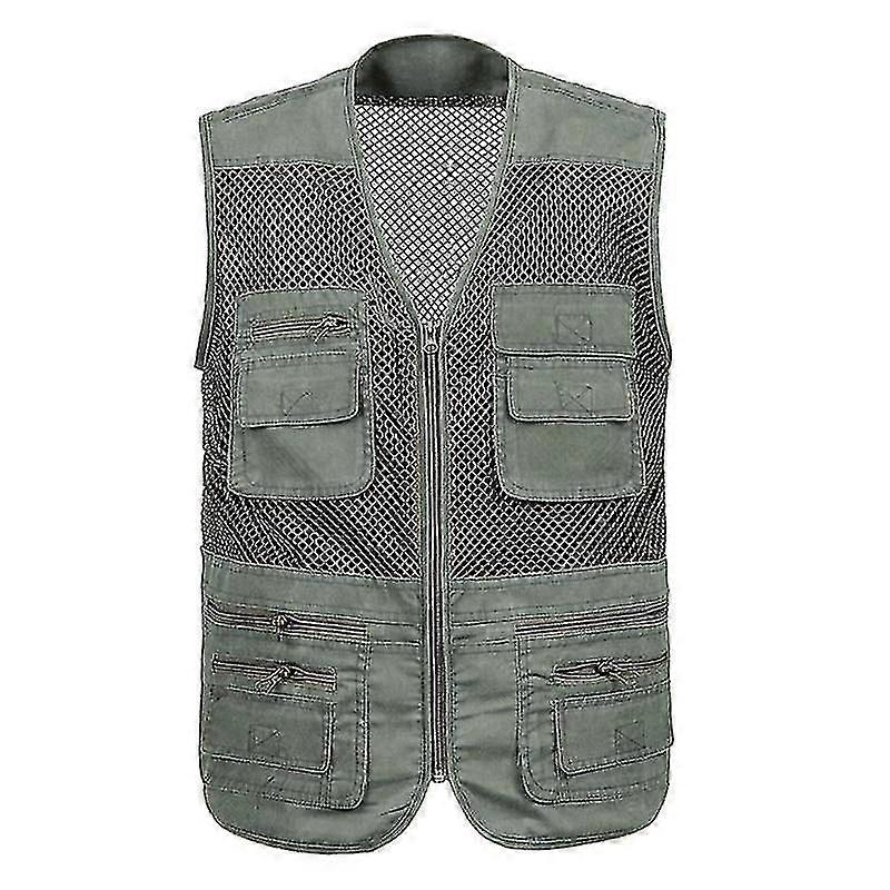 شبكة كبيرة الحجم ، سترات ذكر مع العديد من الجيوب ، سترة صيد تنفس رجالي-YKY416