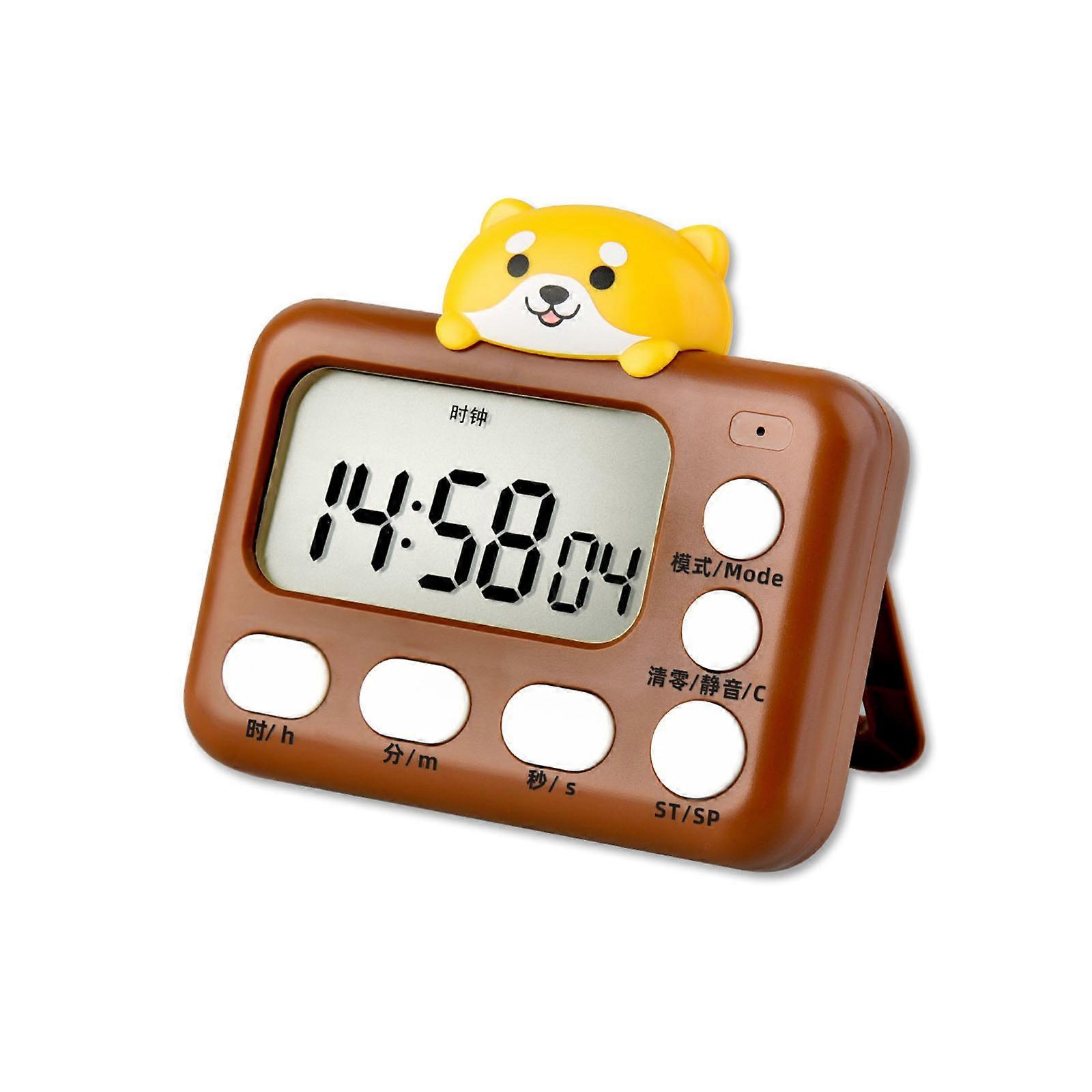 Cartoon Animal Digital Timer Electronic Alarm Clock Magnetic Countdown Timer Desktop LCD Digital Screen Clock Timer