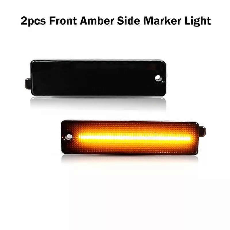 Applies to  Amber/Red Full LED Front +Rear Side Marker Light For 1998-2002 Pontiac Firebird Trans Am Turn Signal Light Lamps T10 12V