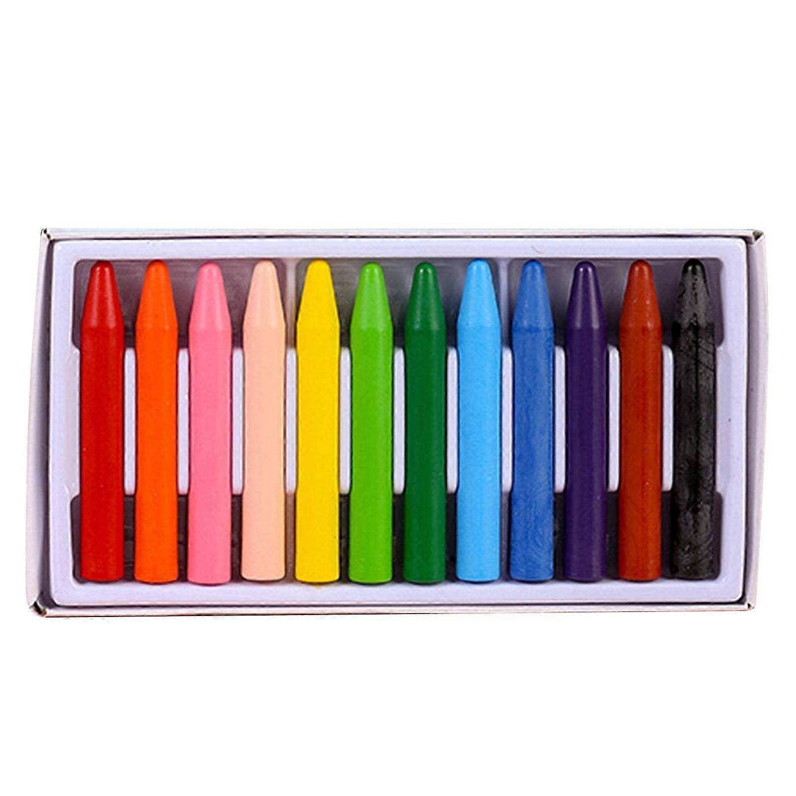 Children's 12/18/24 Colors Plastic Crayons Set Easy Coloring Paint Pencils Kits for Home School